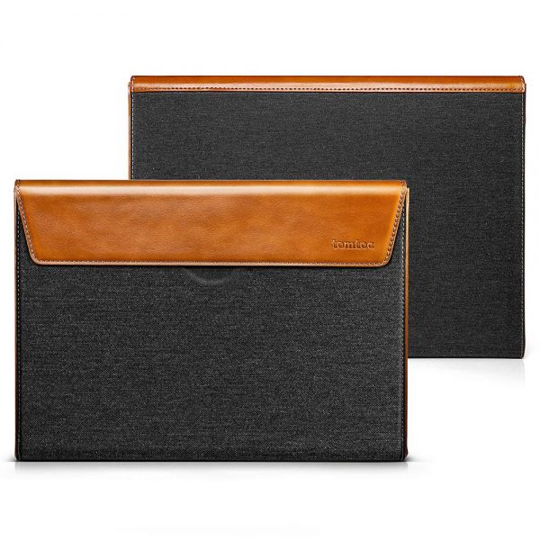TÚI CHỐNG SỐC TOMTOC (USA) PREMIUM LEATHER FOR MACBOOK PRO 13″ NEW/AIR 13″ 2018 – H15-C02Y