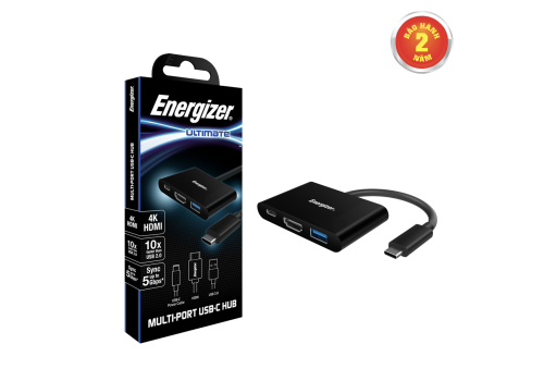 Bộ chuyển USB-C3.1 Hub Energizer USBA/USB-C/HDMI - HC303CV