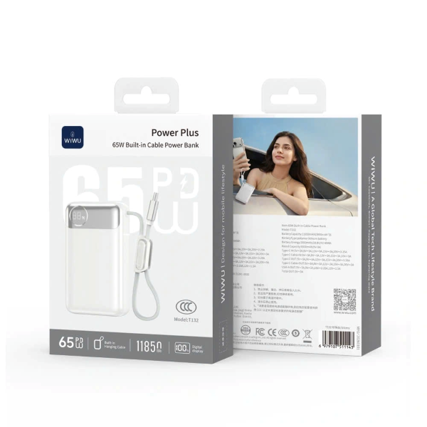 PIN DỰ PHÒNG WiWU POWER PLUS 65W – T132