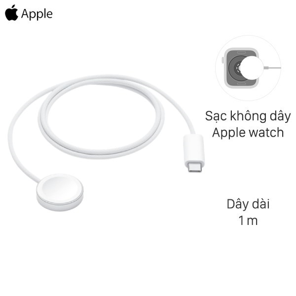 SẠC APPLE WATCH TYPE C 1M BỌC DÙ BÓC MÁY