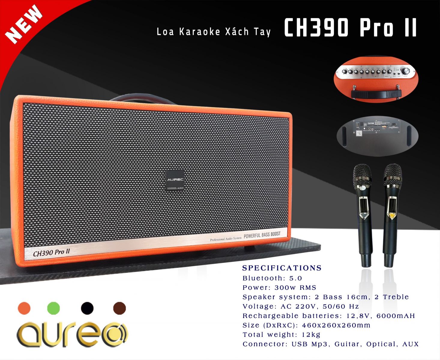 LOA KARAOKE AUREC CH390 PRO II