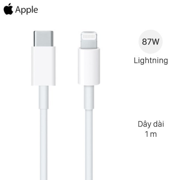 CÁP SẠC USB - C TO LIGHTNING 1M ZIN MÁY