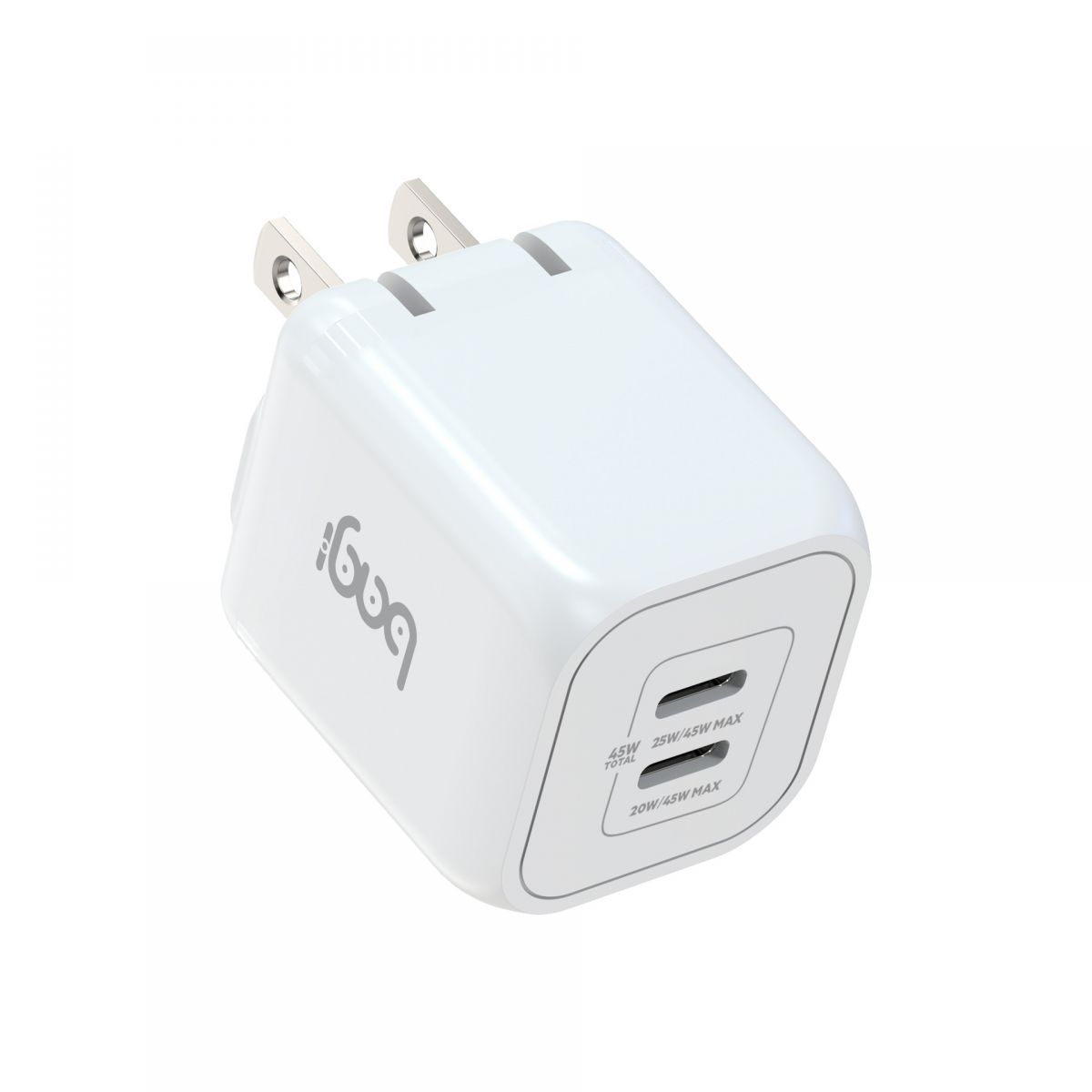 Củ sạc nhanh Bagi 45W 2 cổng Type-C PD45W