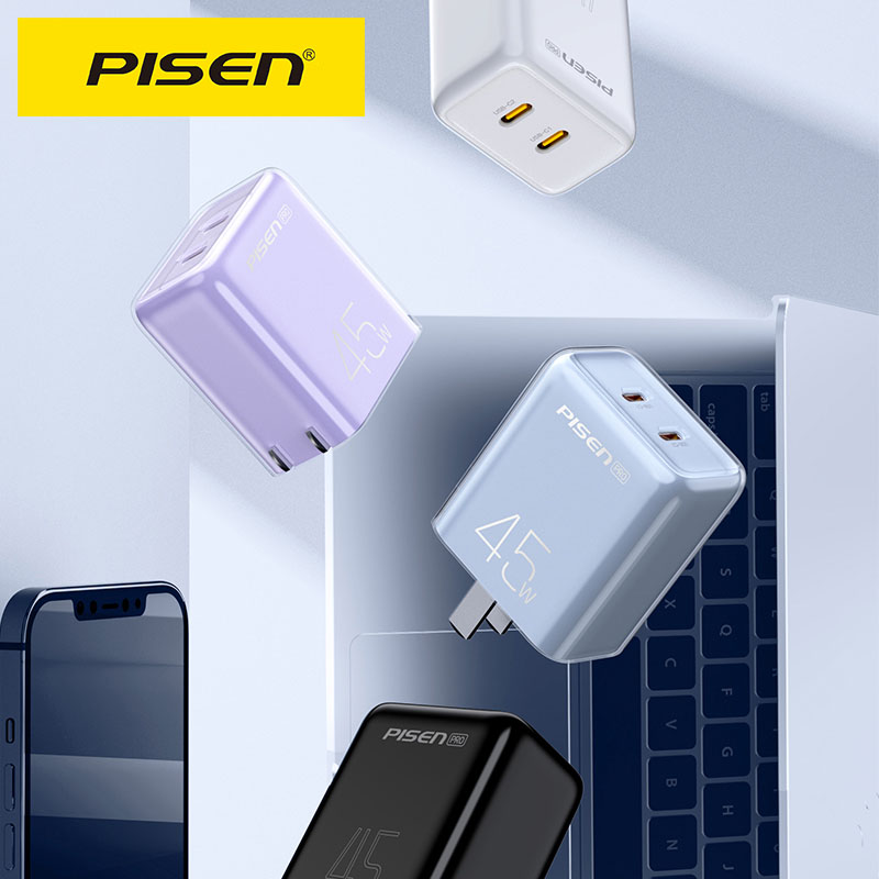 Sạc 45W 2 cổng- PISEN Pro DualPort PD45W