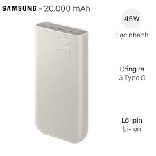 Pin sạc dự phòng Samsung EB-P4520X 20000 mAh 45W