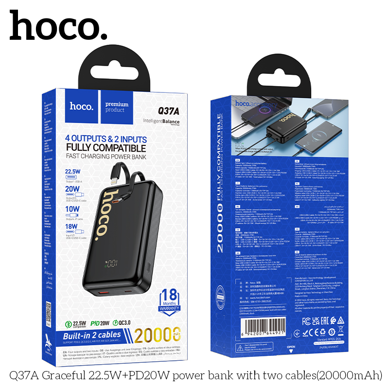 Pin dự phòng Hoco Q37A 20.000mAh