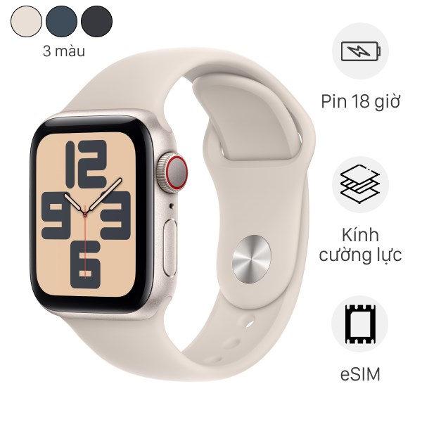 Apple Watch SE 2 40mm viền nhôm dây cao su GPS + CELLULAR