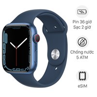 APPLE WATCH S7 45MM VIỀN NHÔM DÂY CAO SU GPS + CELLULAR