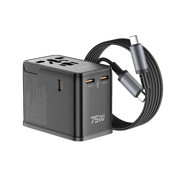 BỘ CHUYỂN ĐỔI NGUỒN ĐA NĂNG WiWU 75W kèm cáp – Wi-UA015