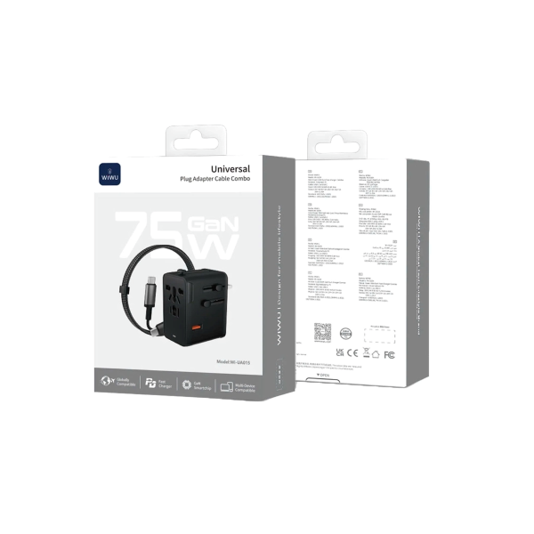 BỘ CHUYỂN ĐỔI NGUỒN ĐA NĂNG WiWU 75W kèm cáp – Wi-UA015
