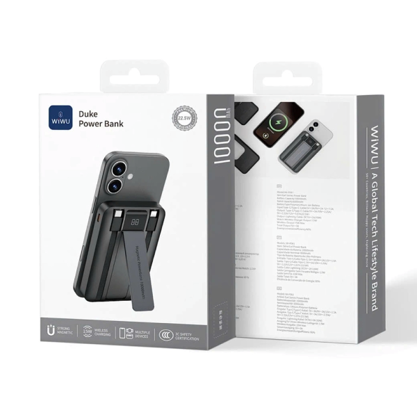 WiWU Wi-P061 10000mAh Tích hợp cáp CL PD 20W 225W Sạc nhanh 15W