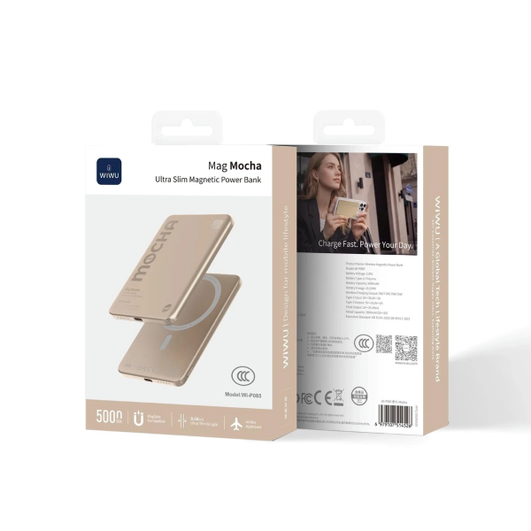 Pin dự phòng không dây từ tính WiWU Wi-P085 5000mAh