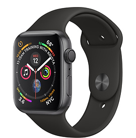 APPLE WATCH SERIES 4 44MM SPACE GRAY ALUMINUM BLACK SPORT BAND VN/A (GPS)