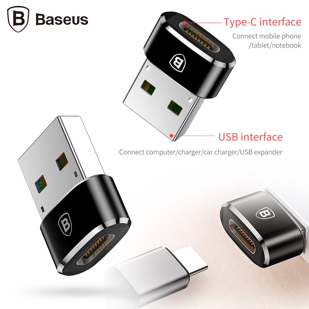 JACK CHUYỂN BASEUS USB-A TO TYPE C