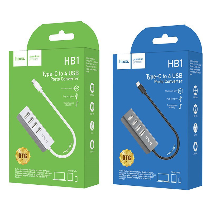 HUB USB 4 CỔNG TYPE-C HOCO HB1 