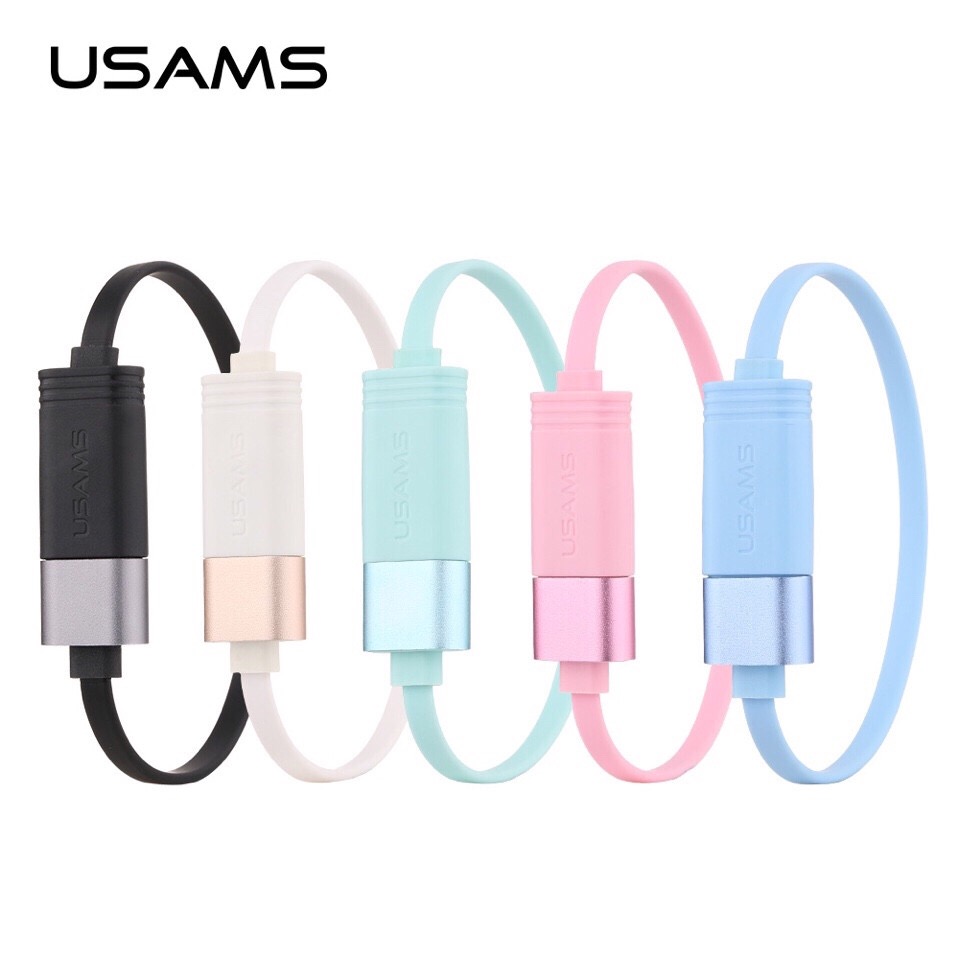CÁP SẠC NGẮN 20CM IPHONE + IPAD + IPOD CHÍNH HÃNG USAM