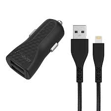 Sạc xe hơi 3.4A 2USB, kèm cáp Lightning DC2CLLIM