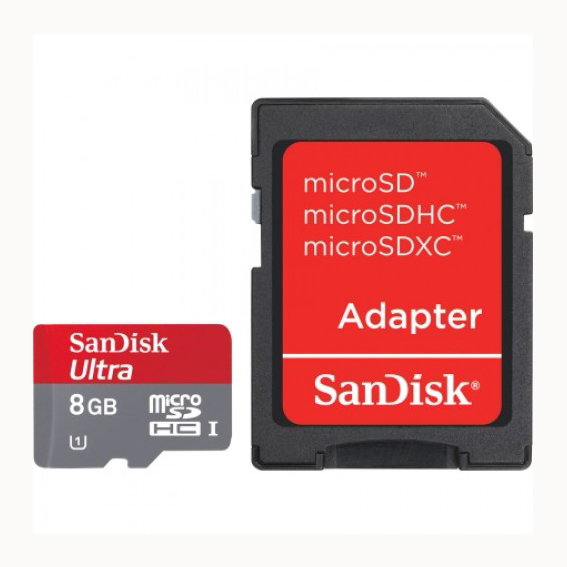 THẺ NHỚ SANDISK 8GB CLASS 10 KÈM ADAPTER