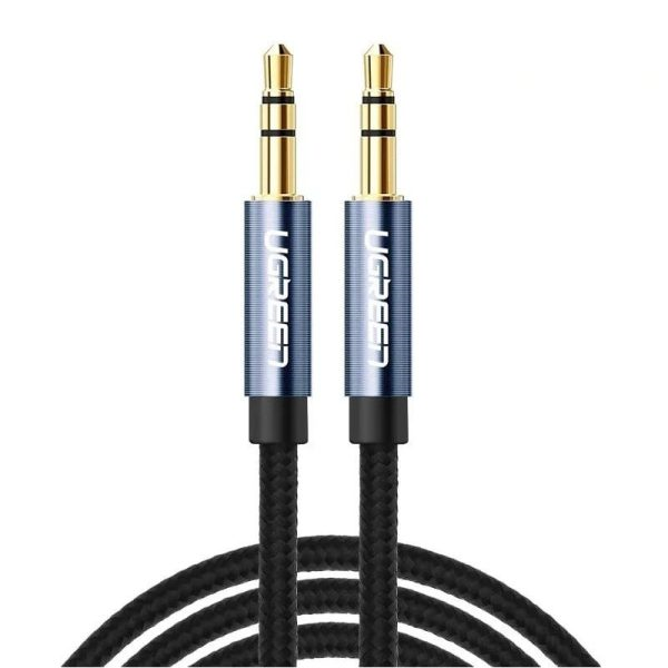 Dây âm thanh 3.5mm UGREEN AV112 Vỏ bện vải sợi tổng hợp dài 2m 50363